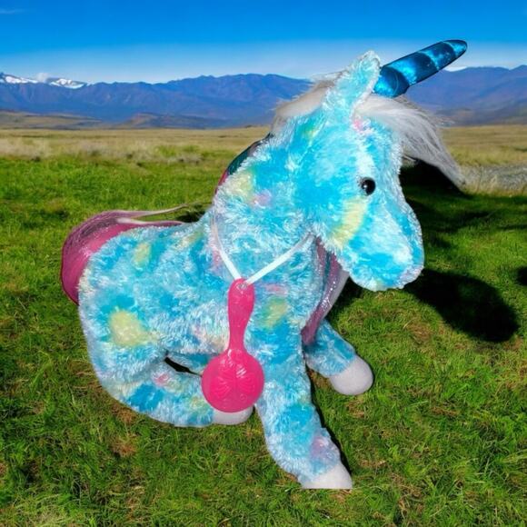 Douglas Cuddle Toys Sapphire Princess Unicorn Horse #769 Mane Hair Nursery 12" - Picture 1 of 13